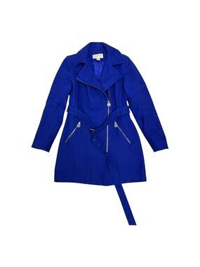 MICHAEL KORS Luxury Designer Wool Blend Winter Business Pea Coat Womens XS